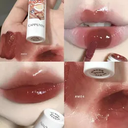 LIGS GLSS Cappuvini Mirror Water Glass Lipgloss Nilmizing Liquid Lipstick Seksowna czerwona odcień Makeup Koreańskie kosmetyki