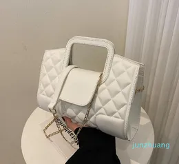 Hbp omuzlu çantalar pu tasarım basit zincir kemer haberci çantası kadın marka tasarımcı çanta ve cüzdan moda ekose