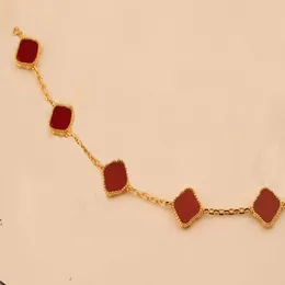 Pulseras de diseño pulsera de flores de cadena para mujer brazaletes de joyería de lujo chapado en plata de cuatro hojas regalo del Día de Acción de Gracias brazalete de joyería cjeweler dinh van con caja