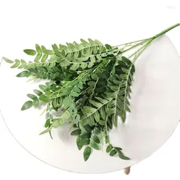 Decorative Flowers One Artificial Sophora Japonica Leaf Branches Faux Locust Tree Stems Greenery Plant For Wedding Centerpieces Party