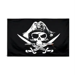 Череп кости пиратский флаг 90x150 см. Печатная печать Джек Рэкхэм Баннер 10 ПК