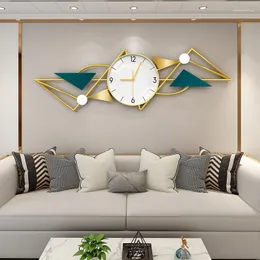 Relógios de parede mecânicos nórdicos lúnio assistir minimalista Grande criatividade Silent Soal Horloge Murale Moderno Decor