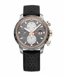 Orologio meccanico da uomo argento cassa in acciaio pregiato 44mm7750 movimento super avanzato carica automatica cronometraggio multifunzione orologio sportivo di lusso nero letterale