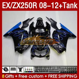 Kawasaki Ninja ZX-250 ZX250 EX250 R ZX250R 08 09 10 2011 2012 163no.226 Ex ZX 250R EX250R ZX-250R 2009 2009 2010 11 12 Enjeksiyon Kapısı Mavi Şemalar
