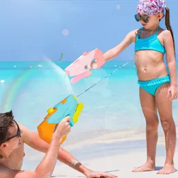 Gun Toys Rainbow Summer Spray Pull-out Sprinkler Water Seaside Beach Fight Gardening Shape For Children Kids Gift 221018