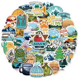 50PCS Outdoor Travel Landscape Cartoon Stickers Skateboard Fridge Guitar Laptop Travel Cool Graffiti Decal Sticker