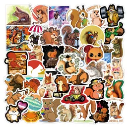 50pcs Cute Animal Squirrel Cartoon Stickers Graffiti Decal Laptop Guitar Scrapbook Phone Fridge Luggage Decoration Sticker