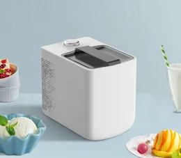 Ice Cream Tools Machine with Countdown Timer for Making Fruit Sorbet Soft Serve Frozen Yogurt Gelato Electric Maker