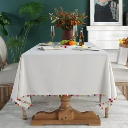 Tale da mesa com tafelkleed katoen en Linnen Rechthoekige tafel ronde thuis salontafel stofkap el bruiloft decoratie