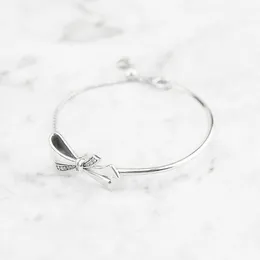 Brilliant Bow Slider Bracelet Sparkling Bow Bangle Pandora