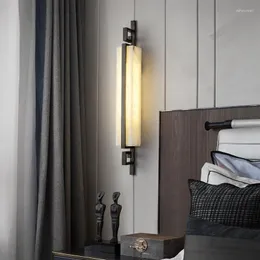 Lampa ścienna nowoczesna minimalistyczna chińska marmurowa sypialnia sypialnia nosek.
