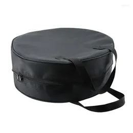 Storage Bags 16Inch Cable Carry Bag With Handle Double Zip Black Round Water Hose For Caravans Gardening Equipment