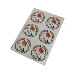 Custom Circle Colorful Food Fruit Package Label Decoration Gift Stickers Printed 2-9cm Circle DIY Baking Bag or Box Sealing Labels