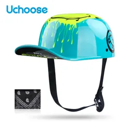 Radfahren Helme Erwachsene Open Face Sommer Retro Motorcyc Vintage Halb Helm Baseball Kappe Helme Kinder Reiten Motocross Männer Frauen L221014