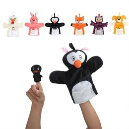 Förälderbarn Plush Toy Cartoon Animal Finger Puppet Rollspel Tell Story Cloth Doll Education Toys for Kids Soothe Toys 220531