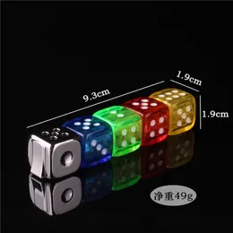 Personality Free Fire Dice Lighter Funny Glowing Toy Torch Butane Refillable Gas Lighter Portable Gadgets For Men Rotatable Lighters