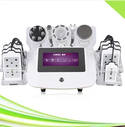 Вакуумный подъемный машина Ультразвуковая кавитация RF -лазер липо -портативный ремень 6 в 1 панели радиочастотная уход за кожей.