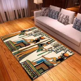 Mattor Ancient Egyptian Style For Living Room Bedroom Area Rugs Table Kitchen Anti-Scid Mat Soft Flanell Luxury Home Carpet