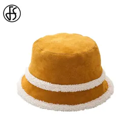 قبعات واسعة الحافة fs صفراء حمل الصوف الأغطية للنساء قبعة دلو الشتاء مزدوجة بنما رجال في الهواء الطلق في الهواء الطلق في الهواء الطلق في الهواء الطلق مصمم كاب بوب G221014