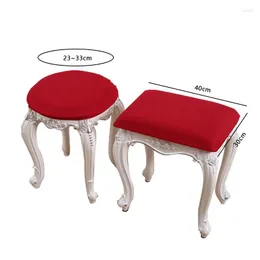 Chair Covers 1Pc Stool Cover European Round Square Dressing Case Slipcover Spandex Stretch Elastic Make Up Seat