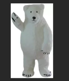 Maskottchen-Puppenkostüm, weißes Eisbär-Maskottchen-Kostüm, niedliches Unisex-Tierkostüm, Zeichentrickfigur, Maskottchen für Erwachsene, Party, Halloween