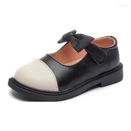 Sportschuhe Mädchen Leder Herbst 2022 Mode Prinzessin Weiche Sohle Erbsen Kinder Einzigen Freizeit Wohnungen Casual Chic