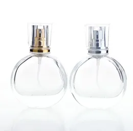 25 ml Glasparfüm-Sprühflaschen Tragbare Kosmetikbehälter mit Zerstäuber Klare leere Flasche Nachfüllbare Reiseflasche SN520