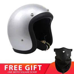 Cycling Helmets Korea Sty Retro Open Face Helmet Scooter Bike Casco Moto Cafe Racer Helmet Low Profi Lightweight TT CO CASCOS Mushroom Head L221014