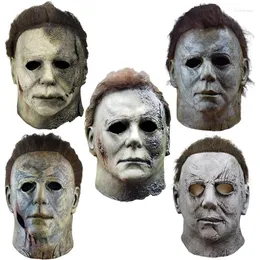 Party Masks 2022 Michael Myers Halloween Horror Cosplay Costume Latex Props Scary For Adult Grey