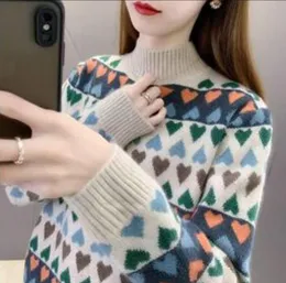 Женские свитера осень с длинным рукавом воротнич