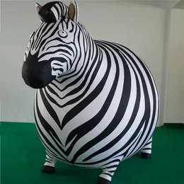 Toptan Lllumluflu Balon Balon Zebra Şişme Balon Sanat Hayvan Müzik Reklamı Dekorasyonu