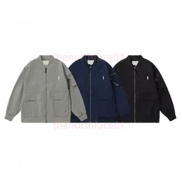 Mens cl￡ssico Little Logo Print Jackets Man V Neck Cardigan Coats Casais Jaqueta de rua casacos com bolso asi￡tico M-2xl
