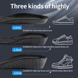 Altura Aumente palmilhas para p￩s EVA Mem￳ria Sapatos de espuma Pad Rod de salto ortop￩dico respir￡vel Salto da palmilha para atendimento esportivo