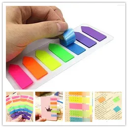 Confezioni regalo 2 pezzi Adesivi per note adesive di cancelleria coreana creativa Scrapbooking Indice fluorescente Inserito