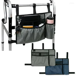 Storage Bags 1PC Walker Bag Organizer Pouch Attachments With Cup Holder Accessory Basket Provides Hands Free For Wheelchair