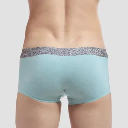 Underpants CLEVER-MENMODE Sexy Mens Seamless Underwear Men Boxer Trunks Shorts Cotton Nightwear Sleep Cuecas Masculina Bottoms