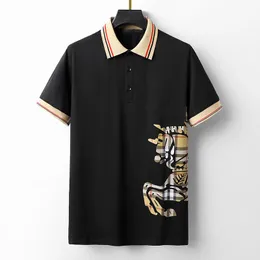 Camisas polo masculinas plus size manga curta algodão puro gola redonda camiseta bordada marca de grife de alta rua solta oversize casual tops unissex