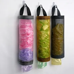 Storage Bags Organizer Home Grocery Bag Holder Wall Mount Plastic Dispenser Hanging Trash Garbage Kitchen