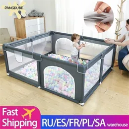 Baby Playpen Porta Double Porta Grande Playpens Playpens Safety Fence Playground Playground Jardo Poço de Ball Pool 220517