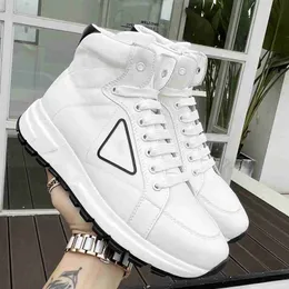 2022 NOWOŚĆ SERII MODY RE-NYLON Women Causal Shoes Men Tape High-Top Sneakers Skórzane podszewka Cotton University Wihte Classic 14 cm But Noga Bute Rozmiar 35-44 TOP