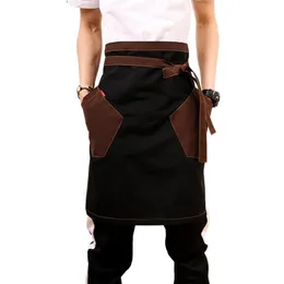 Unissex japonês a avental de jeaist barista vintage meia culinária s homens pinafore 220507