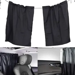 Interior Accessories 2Pcs Car Divider Curtains Privacy Protection Screen Double Layer Shades Sun Sleeping Partition