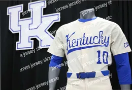 Herranpassade NCAA Kentucky Wildcats Baseball Jersey Zeke Lewis Justin Olson Brett Marshall Kyle Music Jake Thompson