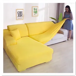 Крышка стула с твердым цветом гостиной угловой диван -крышка растягиваемого спандекса полотенце l Тип необходимо купить 2