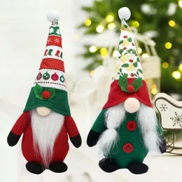 Weihnachtsdekorationen, schöne Puppe, bedruckter Hut, Dekoration, entzückender Zwerg-Weihnachtsbaum-Anhänger