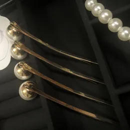 favore di partito 8.5X1.5cm forcina classica perla classica con marchio in metallo moda tendenza fermaglio per capelli regalo di nozze