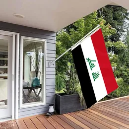 Iraq Flag Country National Banner 90X150 CM Outdoor Decoration Banner With Two Brass Grommets For Yard Lawn Decor