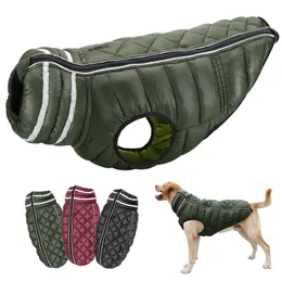 Dog Apparel Winter Thick Large Dog Clothes Waterproof Soft Warm Dog Coat Jacket Reflective Pet Clothing Vest for Medium Large Dogs Pitbull T221018