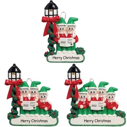 2022 Alloy Christmas Tree Decoration Snowman sob a rua Light Christmas Pinging Wholesale