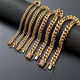 Acciaio inossidabile inossidabile di alta qualità Miami Cuban Catena Collana Link Gold Chain Nuova stile Regali MEN'JEWELRY CHILKER